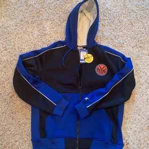 Blue and Black Men's Jacket